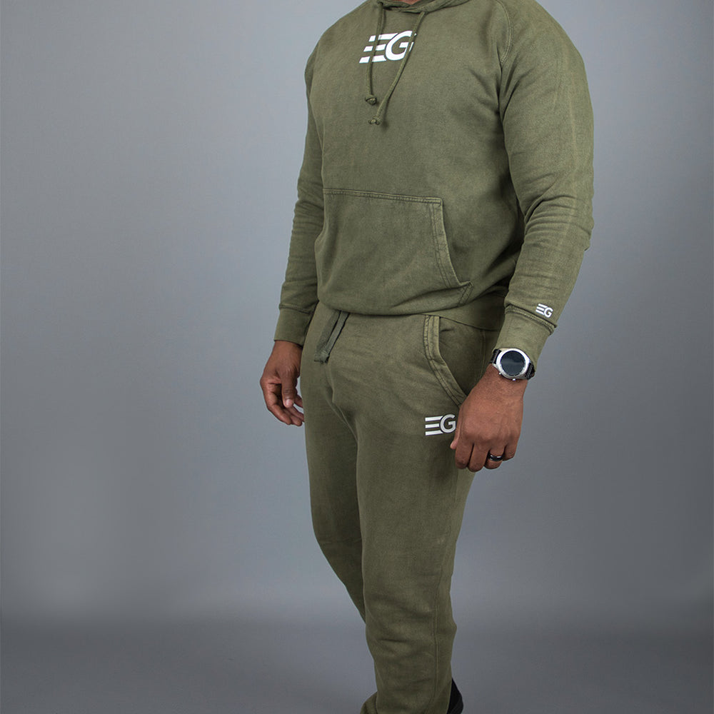 Prosperity Olive Vintage Hoodie - El Guapo Apparel